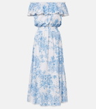 Melissa Odabash Larna printed cotton midi dress