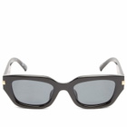 Le Specs Cubito Sunglasses in Black/Smoke Mono Polarized 