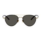 Linda Farrow Luxe Black and Gold Brodie C1 Sunglasses
