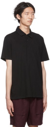 Vince Black Garment Dye Polo