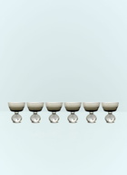 Serax Set Of Six Medium Eternal Snow Stemmed Glasses