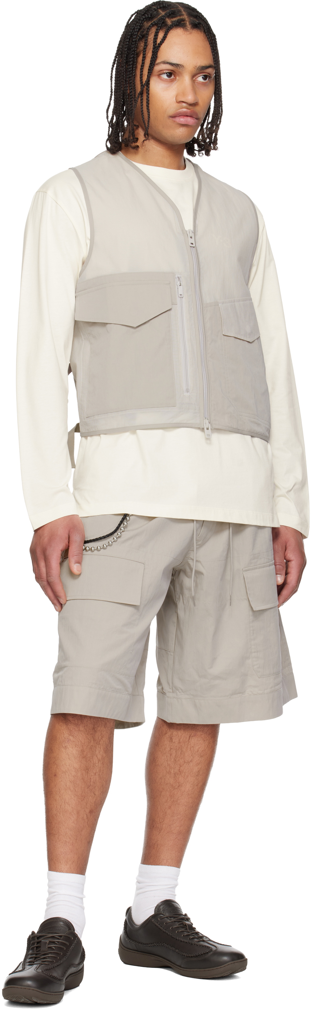Y-3 Taupe Tactical Utility Vest