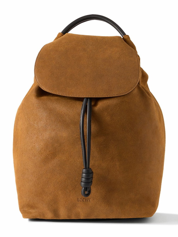 Photo: LOEWE - Flamenco Suede and Leather Backpack