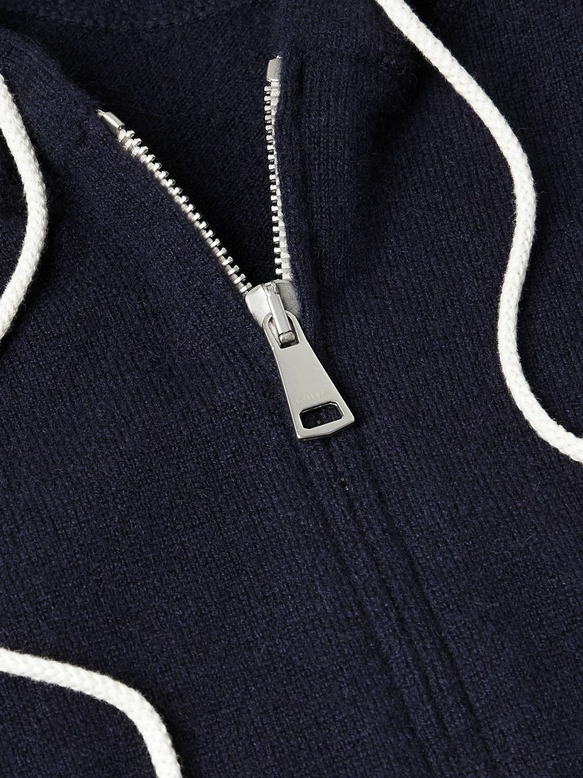 Ghiaia Cashmere - Cashmere Zip-Up Hoodie - Blue