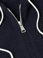 Ghiaia Cashmere - Cashmere Zip-Up Hoodie - Blue