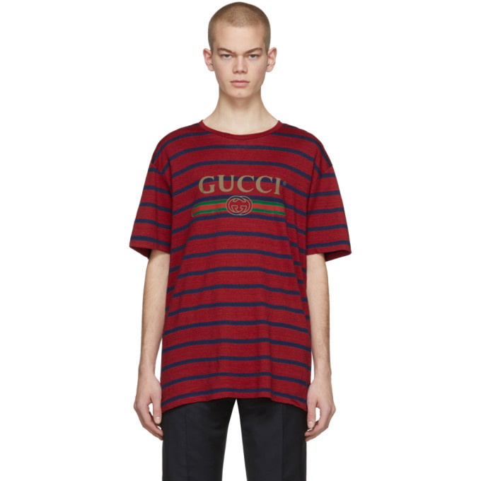 Photo: Gucci Red Striped Logo T-Shirt