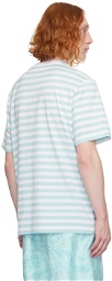 Versace White & Blue Nautical Stripe T-Shirt