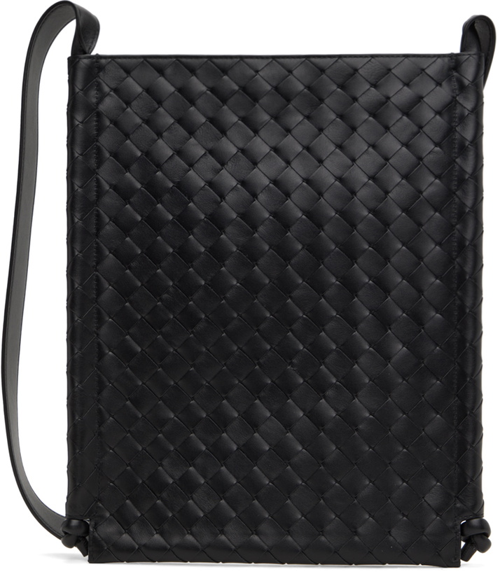 Photo: Bottega Veneta Black Large Flat Loop Pouch