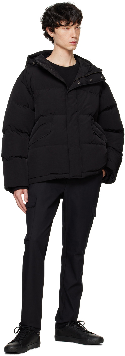 Dunst Black Hooded Volume Down Jacket