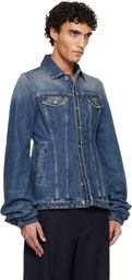 Jean Paul Gaultier Blue Oversized Sleeves Denim Jacket