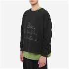 Bode Men's Tailor Shop Embroidered Crew Sweat in Black