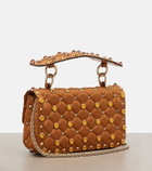 Valentino Garavani Rockstud Spike Small moiré shoulder bag