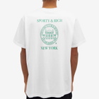 Sporty & Rich NY Resort T-Shirt in White/Verde