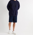 ACNE STUDIOS - Ross Wide-Leg Cotton-Blend Corduroy Shorts - Blue