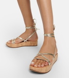 Ancient Greek Sandals Morfi cork and leather platform sandals