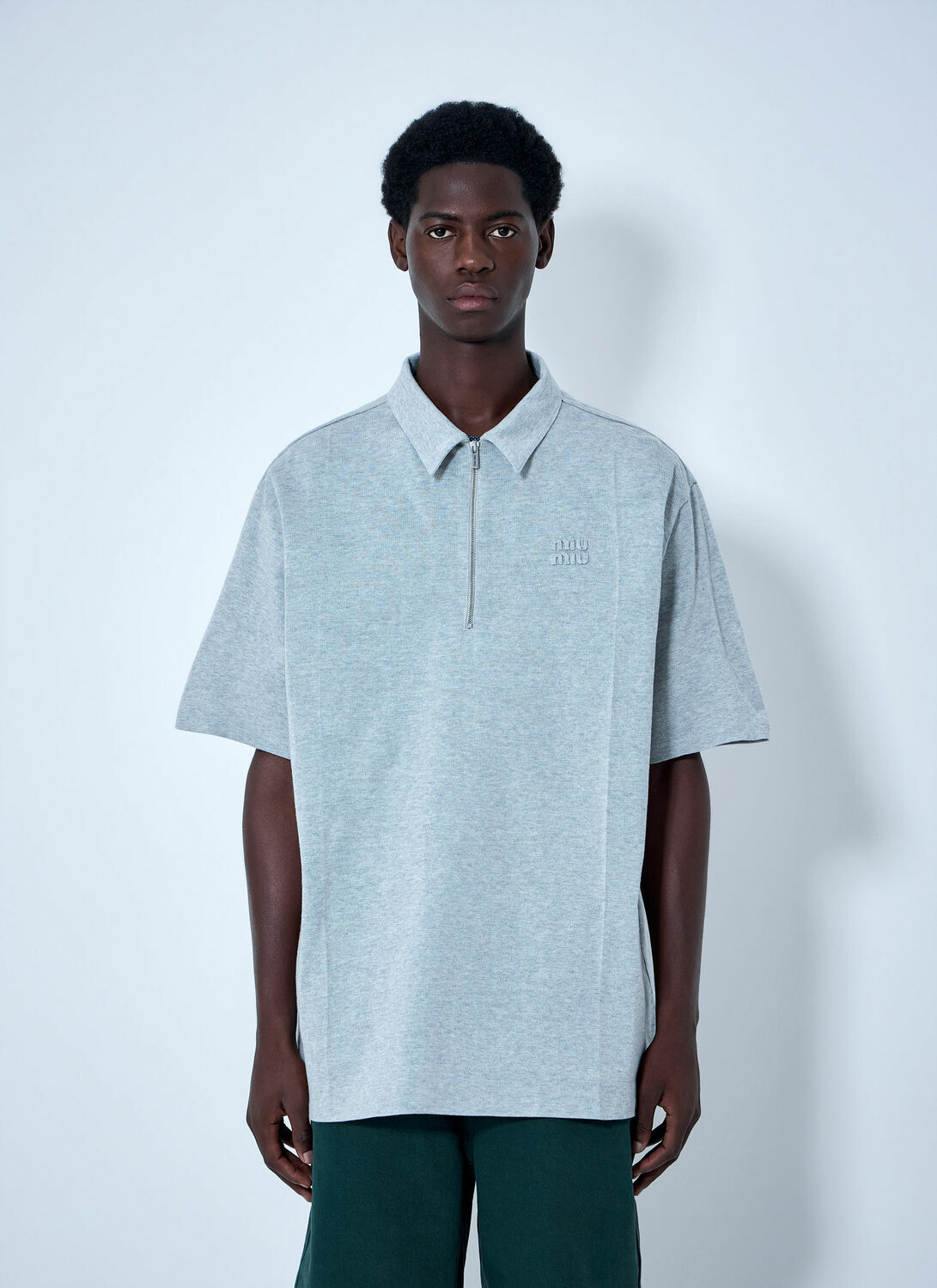 Miu Miu Half-Zip Polo Shirt