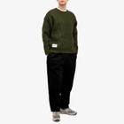 WTAPS Men's 06 Heavy Ribbed Knit Sweater in Olive Drab