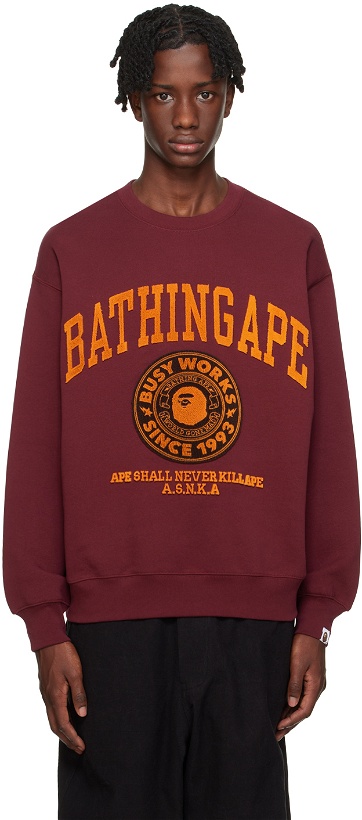 Photo: BAPE Red College Sweatshirt