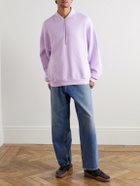 AGOLDE - Pace Half-Zip Cotton-Jersey Sweatshirt - Pink