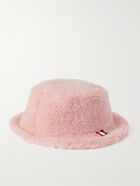 Thom Browne - Logo-Appliquéd Shearling Bucket Hat - Pink