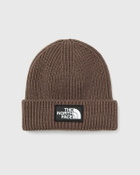 The North Face Logo Box Cuffed Beanie Brown Beanies