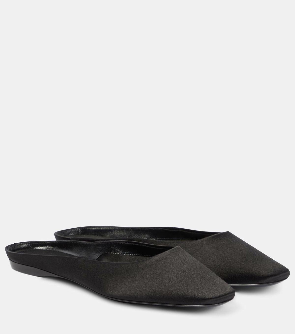【Saint Laurent】 Lidoサテンクレープフラット Saint Laurent Lido satin crêpe flats Saint Laurent