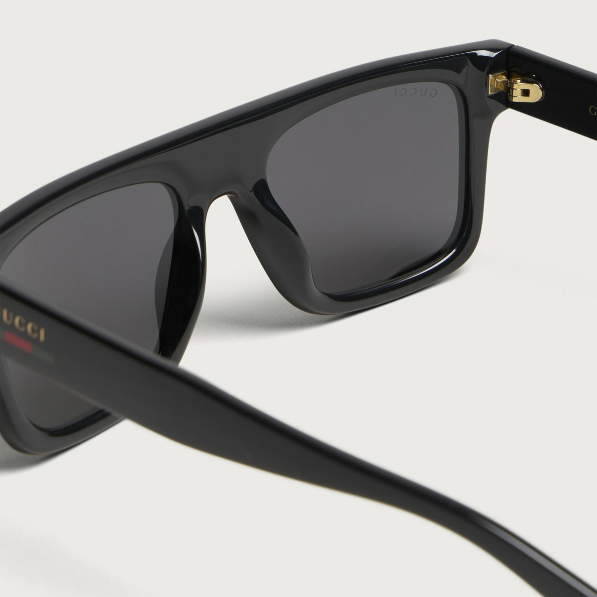 Gucci Men's GG2235S Web Stripe Sunglasses in Black/Grey