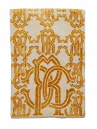 ROBERTO CAVALLI Logo Gold Cotton Blend Towel