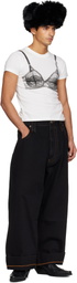VAQUERA Black Wide-Leg Baby Jeans