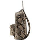 Dheygere Black and Beige Python Backpack