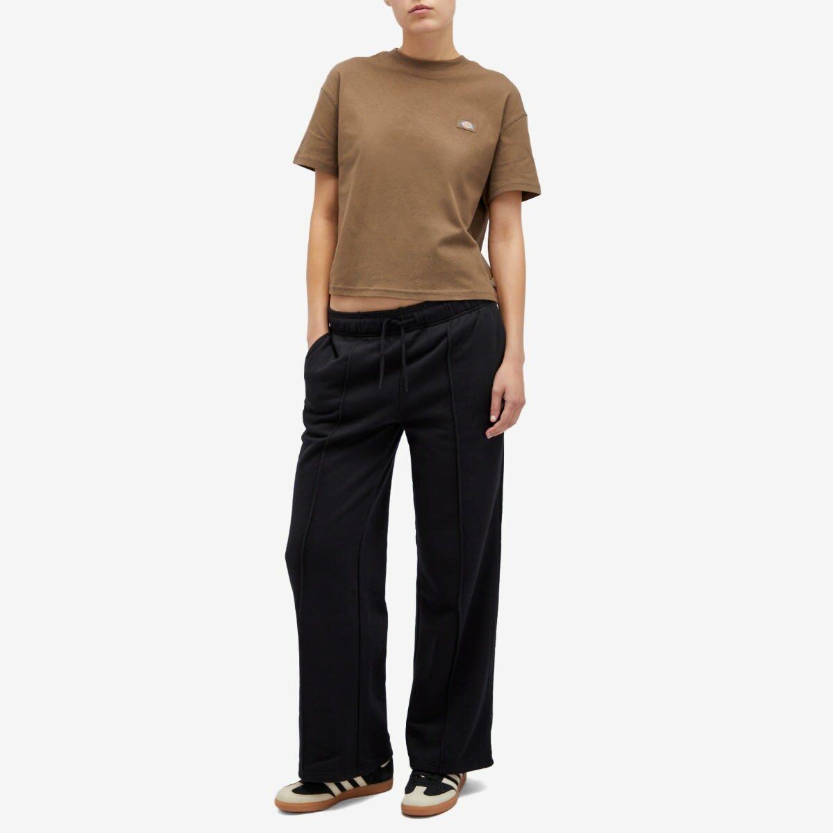 Dickies Women's Oakport Boxy T-Shirt in Mushroom