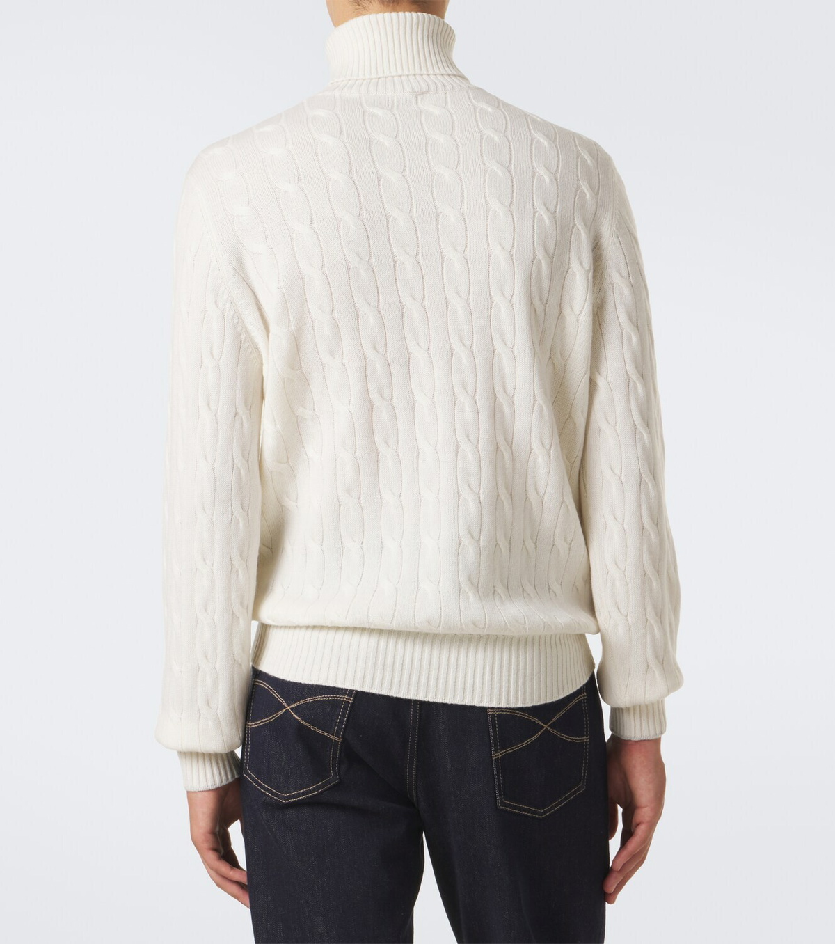 Brunello Cucinelli Cable-knit cashmere turtleneck sweater