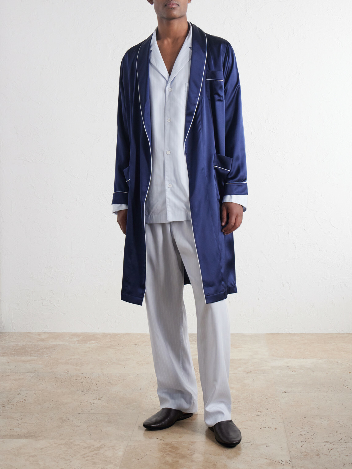 Zimmerli - Striped Lyocell Pyjama Set - Blue