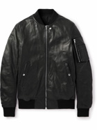 Rick Owens - Luxor Padded Leather Bomber Jacket - Black
