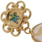 Shrimps Enamel Floral Motif Pearl Earring