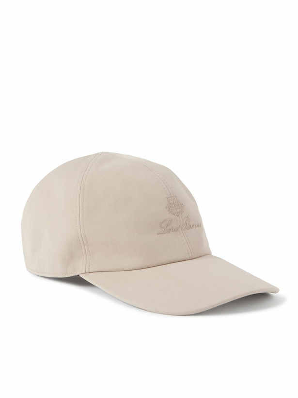 Photo: Loro Piana - Logo-Embroidered Rain System® Cotton-Blend Twill Baseball Cap - Neutrals