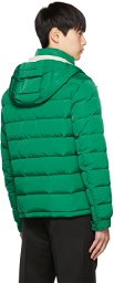 Valentino Green Embroidered Bouclé Down Jacket
