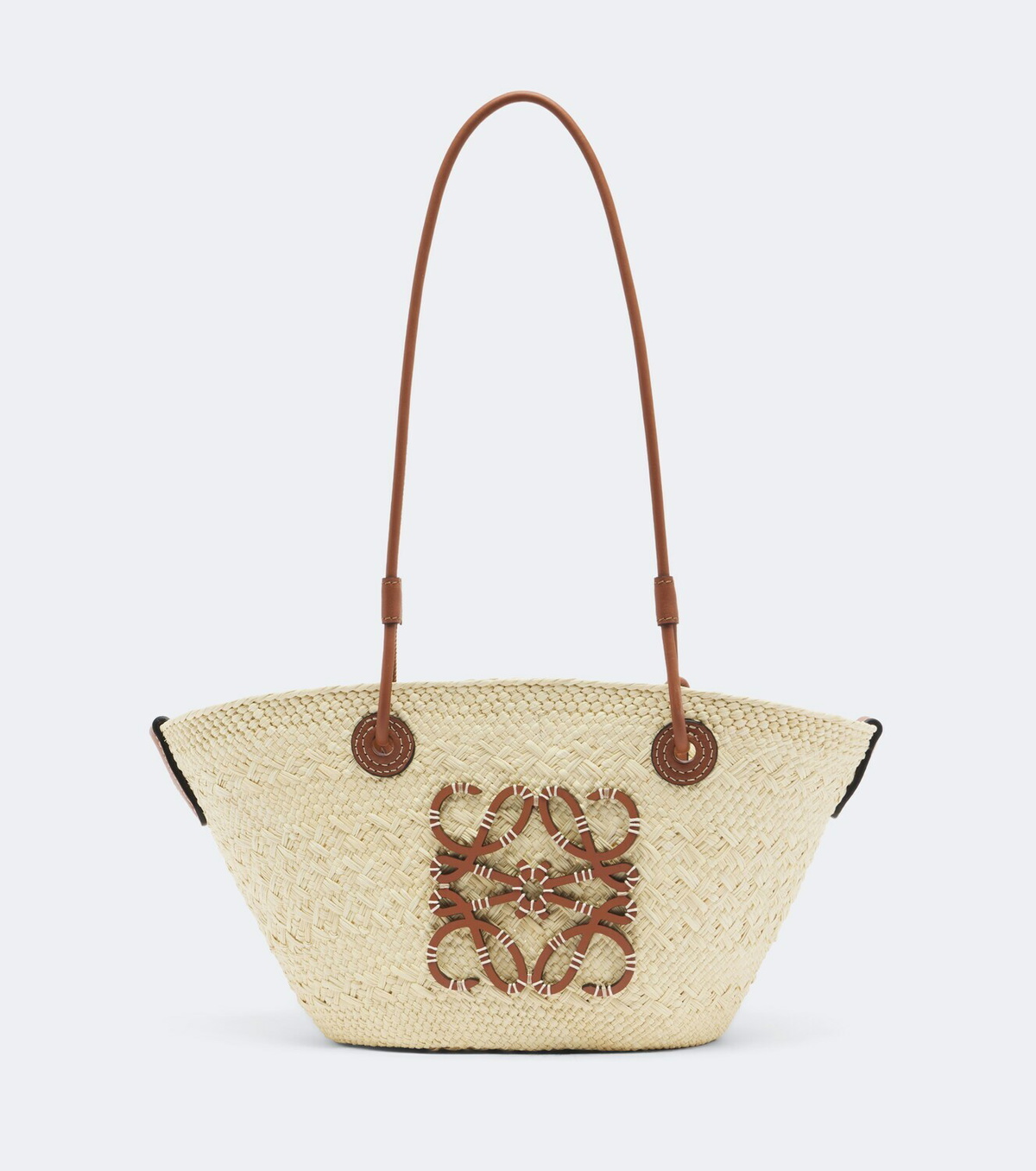 Loewe Anagram Small leather-trimmed basket bag