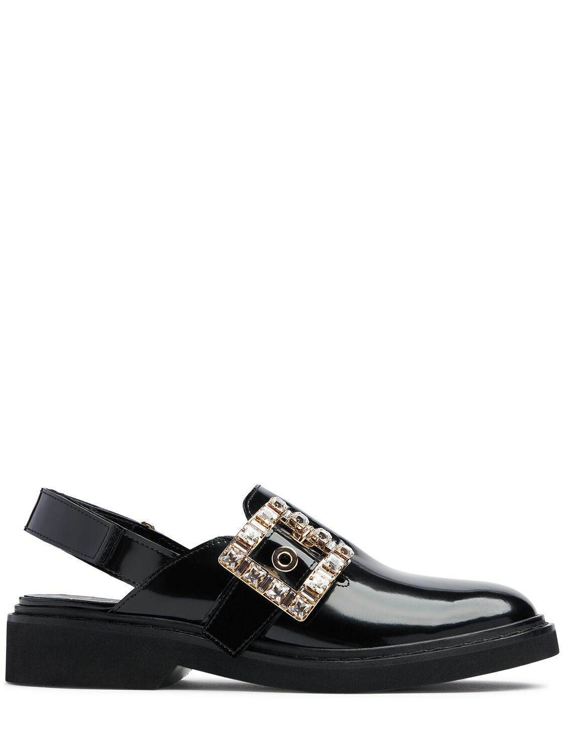 Roger Vivier◆30mm Viv Rangers Strass レザーミュール ROGER VIVIER 30mm Viv Rangers Strass Leather Mules Roger Vivier