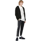 Moncler Black Knit Stripe Hoodie