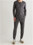 TOM FORD - Tapered Brushed Cotton and Modal-Blend Jersey Sweatpants - Gray