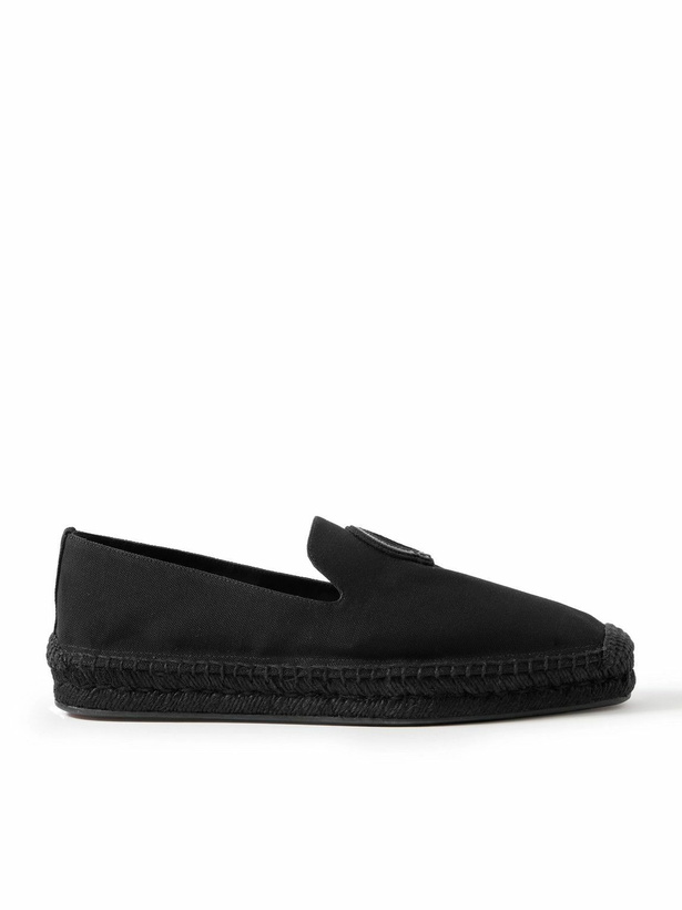 Photo: Christian Louboutin - Nanou Logo-Appliquéd Canvas Espadrilles - Black