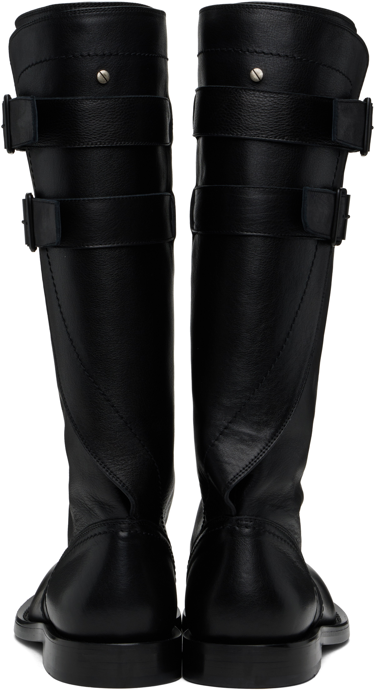 Ann Demeulemeester Black Uplu Biker Boots