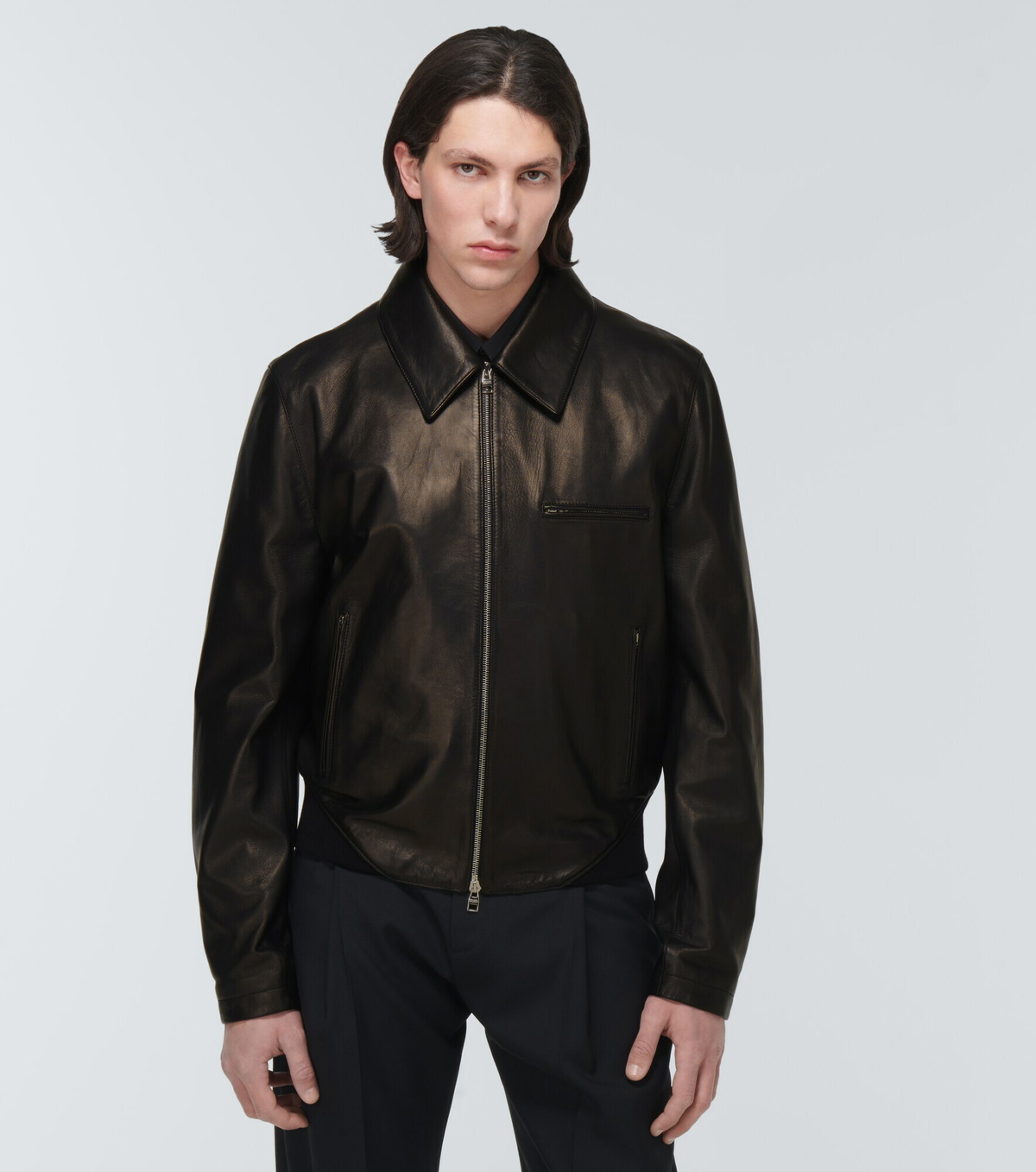 Blouson En Cuir Lainé Retourné Alexander McQueen - Taille 38/40 - Style Aviateur Vintage - Occasion Excellent état