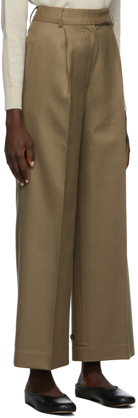 Blossom Taupe Wool Super Trousers