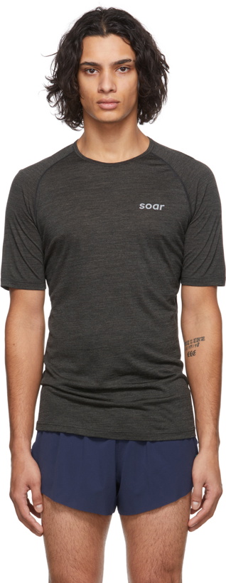 Photo: Soar Running Grey Wool Base T-Shirt
