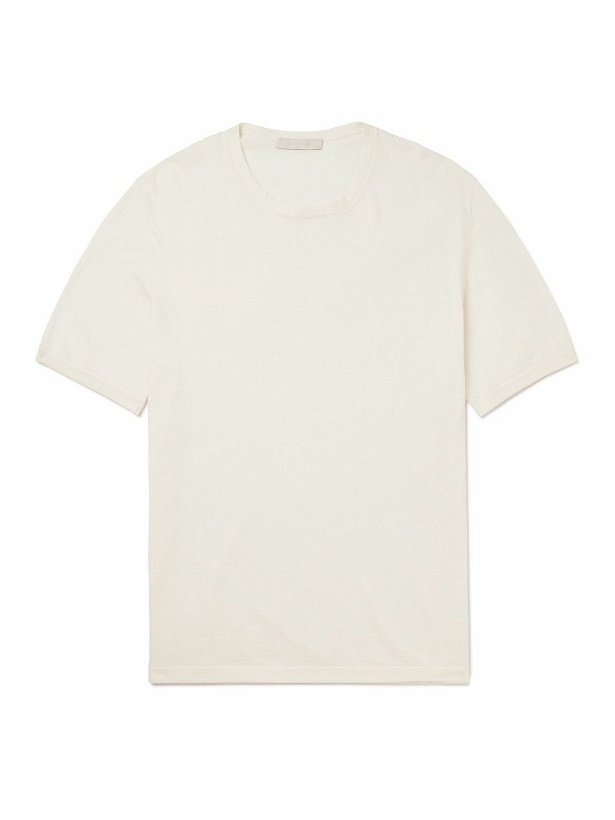 Photo: Saman Amel - Slim-Fit Cotton and Cashmere-Blend T-Shirt - Neutrals