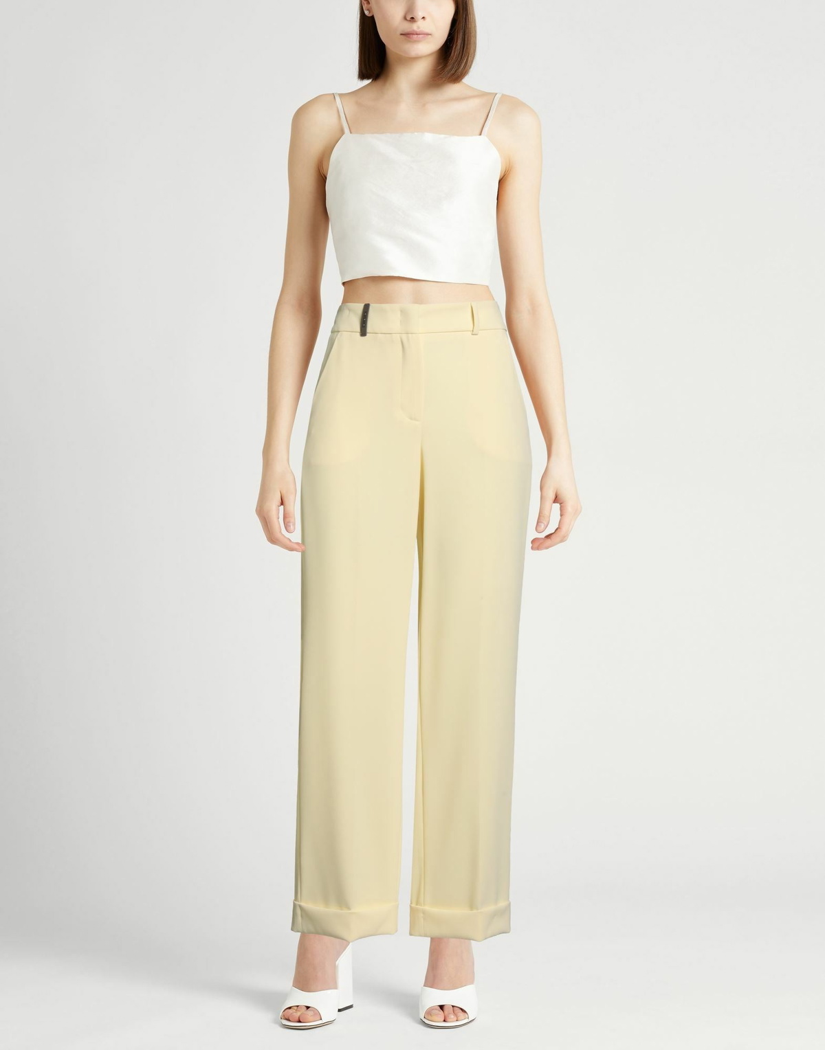 Peserico Womens Pants Pastel in Yellow