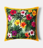Dolce&Gabbana Casa Floral cotton canvas cushion