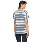 A.P.C. White Striped Michael T-Shirt